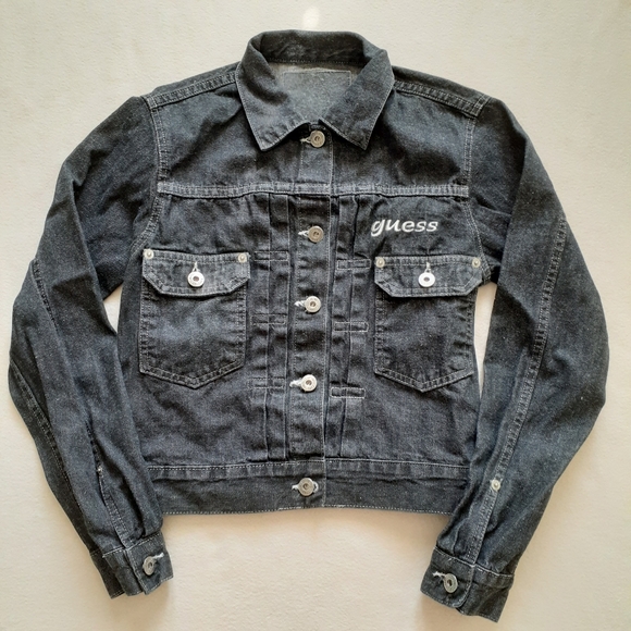 Guess Jackets & Blazers - Vintage Guess U.S.A Black Denim Jean Jacket